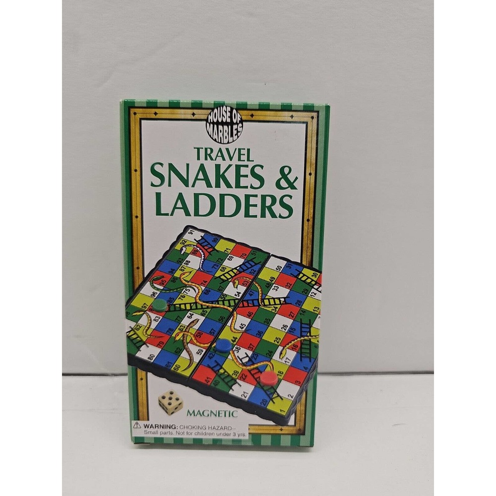 MAGNETIC TRAVEL SNAKES AND LADDERS - 004291 FUN TRADITIONAL FAMILY CLASSIC FUN